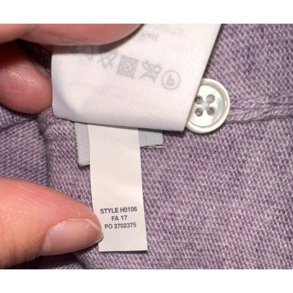 J.Crew Sweater Womens Medium Purple Lilac Wool Blend Long Sleeve V-Neck - Picture 11 of 13